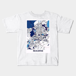 Madrid - Spain MilkTea City Map Kids T-Shirt